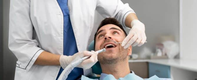 a man at a dental visit